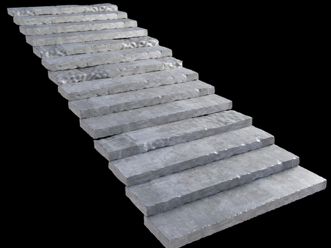 Modern Stairs Old Slab Old Steps Slab Road Green Slab