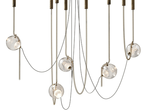 Modern ball chandelier multi-head chandelier