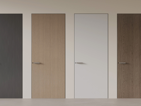 Modern Single Door Swing Door Minimalist Door Wooden Door Invisible Door