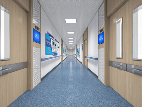 Modern Hospital Corridor Inpatient Corridor