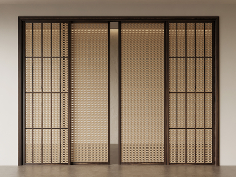 Quiet wind sliding door, rattan door, sliding door