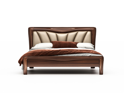 Solid Wood Bed Double Bed