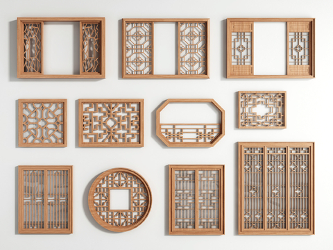 New Chinese-style window openwork window retro window