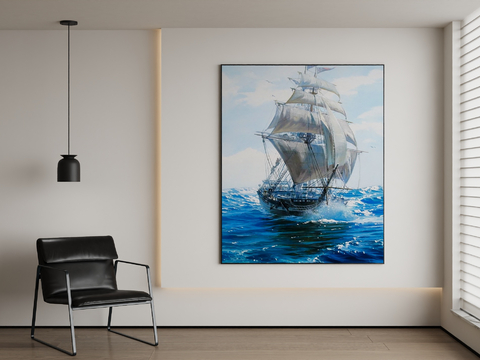 Modern Oil Painting Sailing Painting Decorative Painting