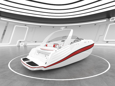 Modern yacht boat motorboat