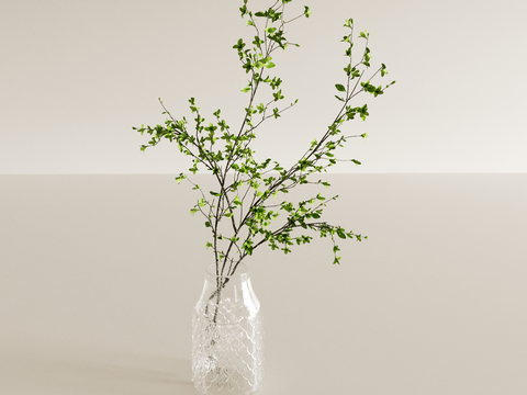 Modern vase floral green plant flower arrangement