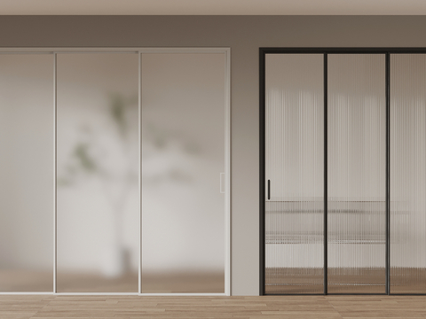 Modern sliding door triple linkage sliding door Changhong glass door