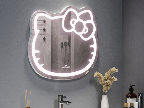 HelloKitty mirror bathroom mirror cartoon mirror