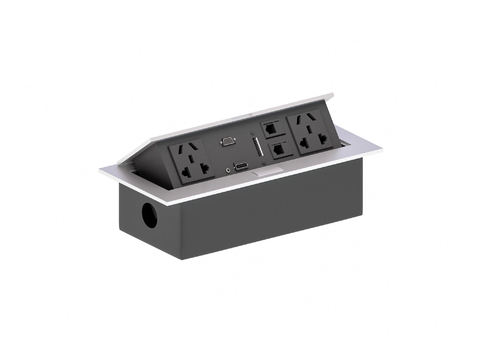 Multi-function wire box power cord box one-key flip wire box