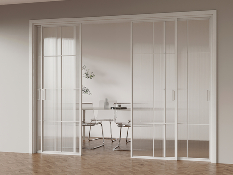 Modern sliding door four sliding door Changhong glass door