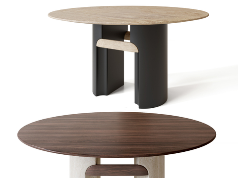 RocheBobois simple solid wood dining table