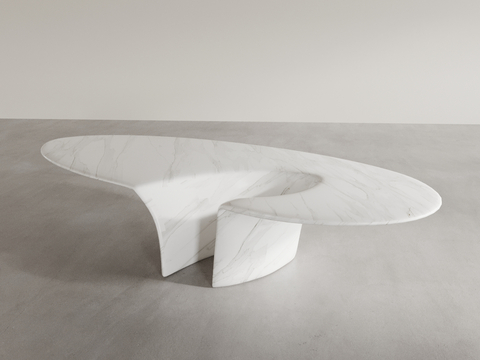 Modern Marble Coffee Table Oval Coffee Table