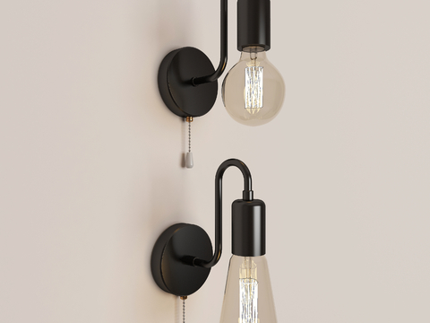 Industrial wind wall lamp