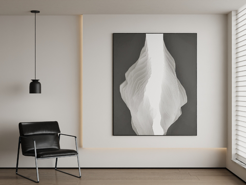 Modern Decorative Painting Black and White Hanging Painting