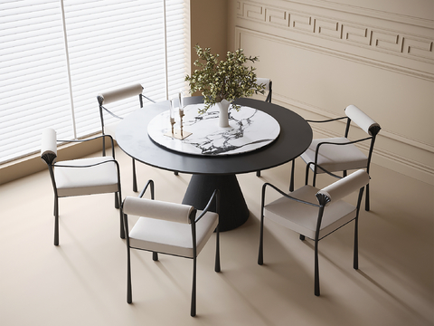 Modern Dining Table and Chair Round Dining Table