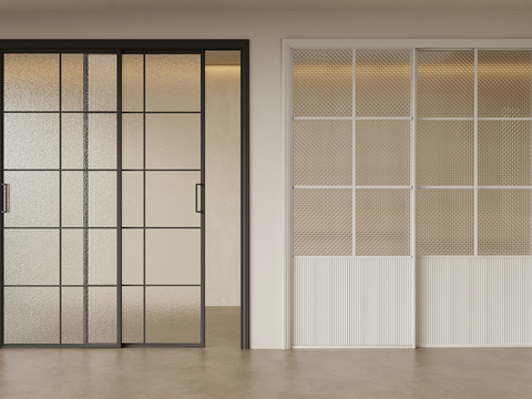 Modern frosted glass door sliding door sliding door