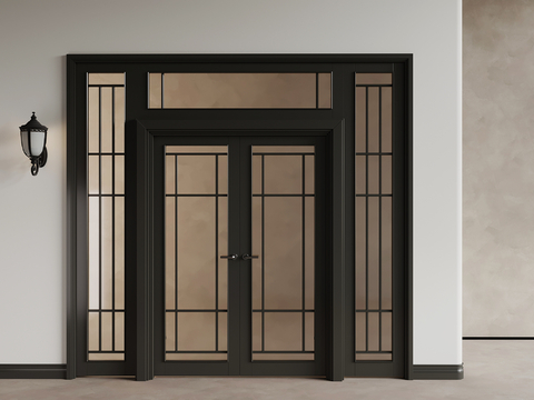 French Double Door Glass Door Entry Door Top Door