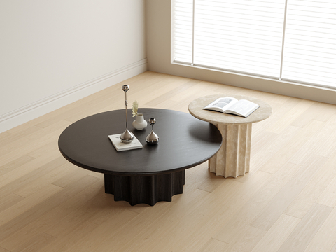 Modern round coffee table