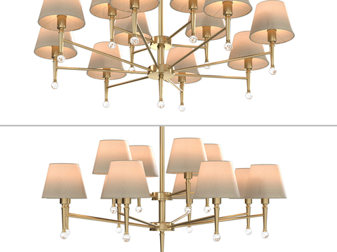 Modern multi-head chandelier hall chandelier