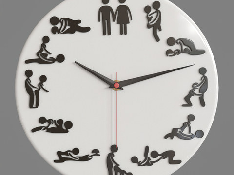 Adult love clock art modeling wall clock