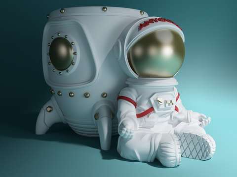 Astronaut Art Toy Sculpture Doll Cartoon Ornaments