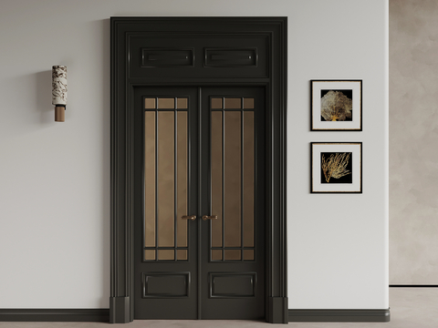 French double door glass door