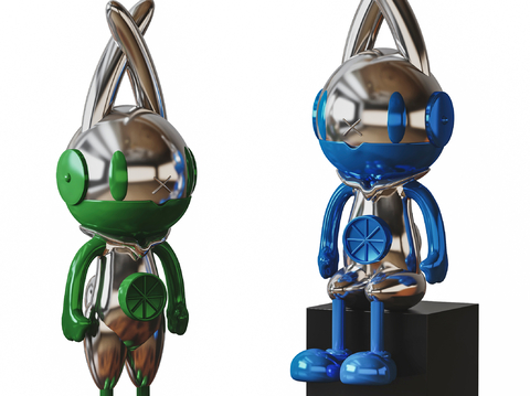 Space Rabbit Tide Sculpture Doll Cartoon Ornaments