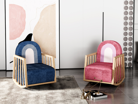 Nordic Children's Chair Rocking Chair