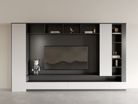 Modern TV integrated cabinet TV Wall