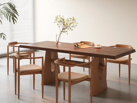 Log-style dining tables and chairs