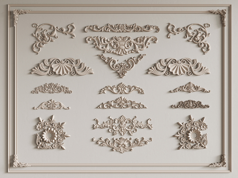 French carved plaster carving