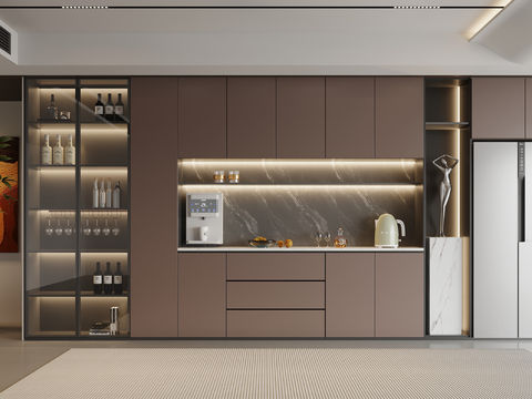 Modern wine cabinet integrated cabinet