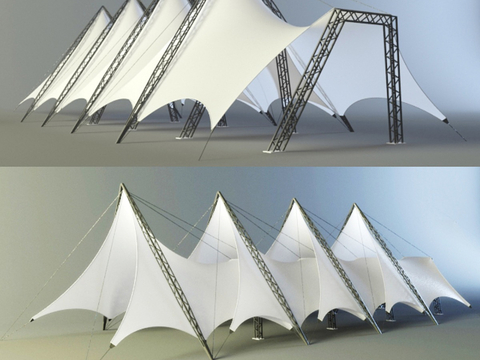 Special-shaped membrane structure landscape pavilion