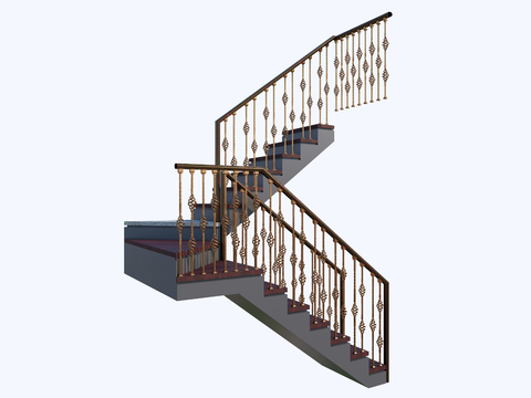 European-style iron staircase