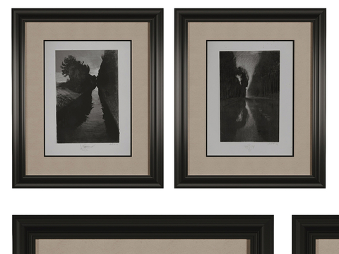 Modern Combination Painting Black and White Hanging Painting Photo Painting