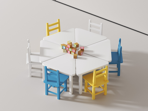 Modern Children's Table and Chair Toy Table