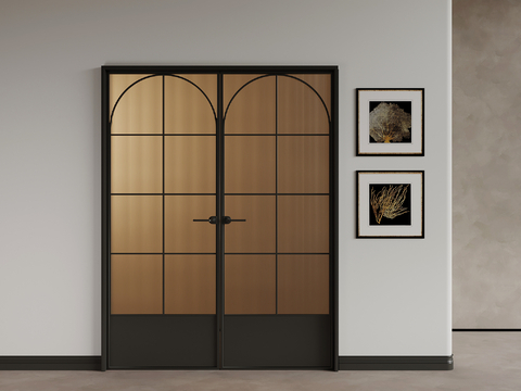 French glass door double door