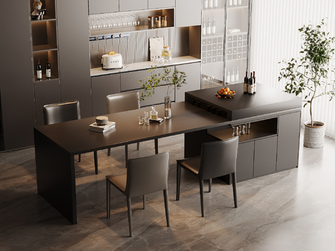 Modern Island Dining Table and Chair