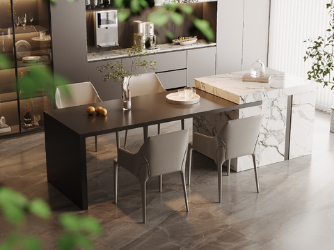 Modern Island Dining Table and Chair