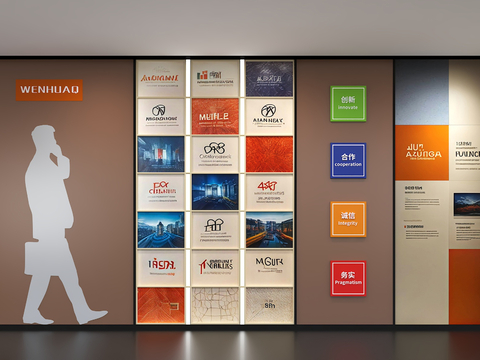 Corporate Culture Wall Slogan Display Wall Wall Publicity Bar