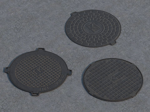 Outdoor manhole cover sewer drain outlet