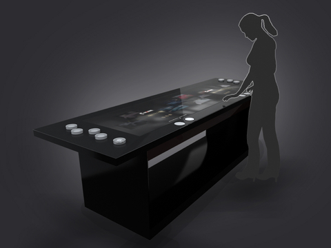 Modern interactive table object recognition table desktop block interaction