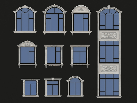 European-style windows, balcony windows, floor-to-ceiling windows, window covers