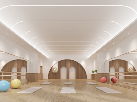 Modern Yoga Studio Dance Classroom