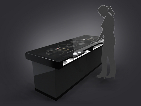 Modern interactive table object recognition table desktop block interaction