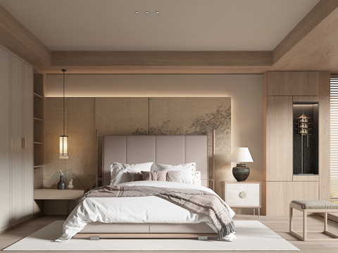 New Chinese-style master bedroom