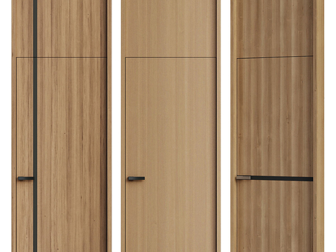 Single door swing door minimalist door wooden door