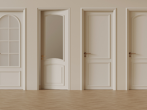 Cream Style single door bedroom door double door bathroom door