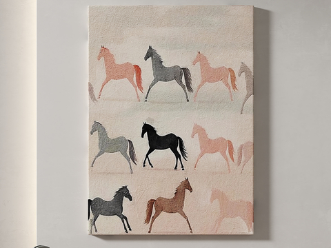 Texture Painting Abstract Painting Decorative Painting Horse Hanging Painting