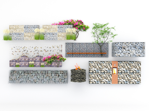 Modern Garden Landscape wall landscape wall gabion landscape wall